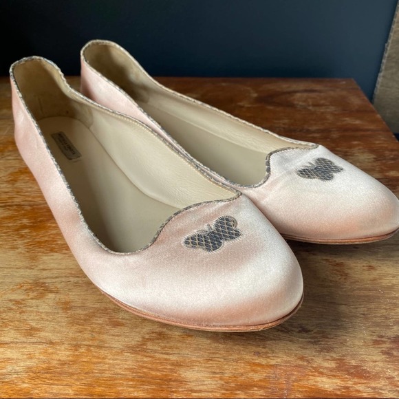 Bottega Veneta flamingo satin ayers ballerina flat Size 39.5 - Picture 2 of 16